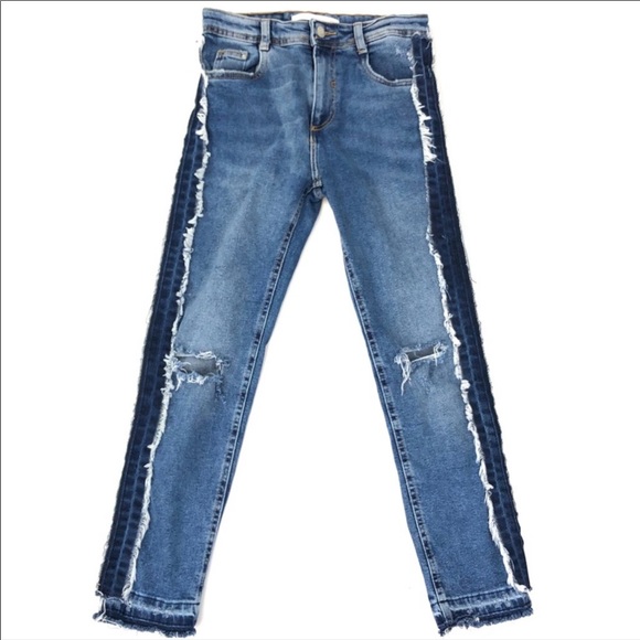 Zara raw edge jeans